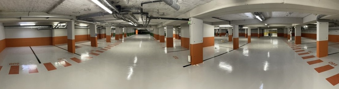 Parking souterrain — sol époxy